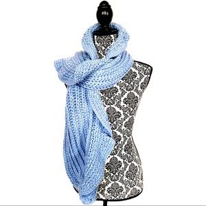Charter Club Ruffle-Knit Ashley Blue Boa Scarf